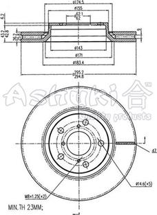 Ashuki 0990-0612 - Əyləc Diski furqanavto.az