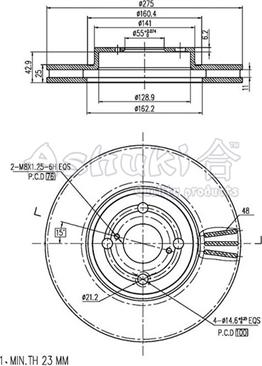 Ashuki 0990-1412 - Əyləc Diski furqanavto.az