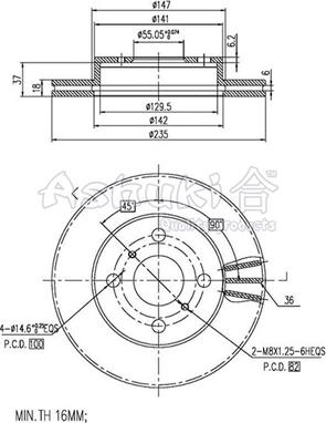 Ashuki 0990-1512 - Əyləc Diski furqanavto.az