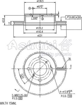 Ashuki 0990-2108 - Əyləc Diski furqanavto.az