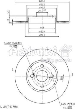 Ashuki 0993-9002 - Əyləc Diski furqanavto.az