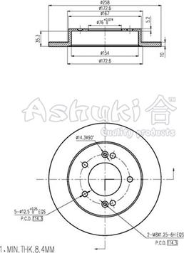 Ashuki 0993-4130 - Əyləc Diski furqanavto.az