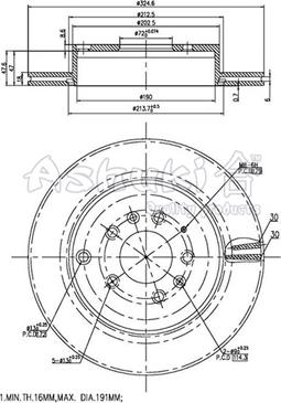 Ashuki 0993-4303 - Əyləc Diski furqanavto.az