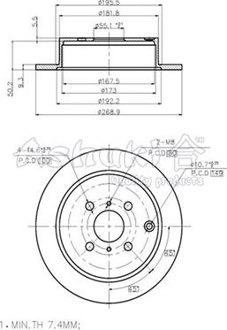 Ashuki 0993-6302 - Əyləc Diski furqanavto.az