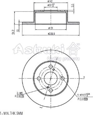 Ashuki 0993-8402 - Əyləc Diski furqanavto.az