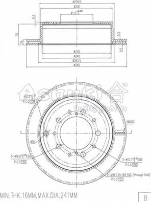 Ashuki 0993-8602 - Əyləc Diski furqanavto.az