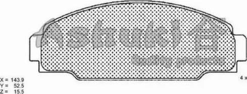 Ashuki 1080-9702 - Əyləc altlığı dəsti, əyləc diski furqanavto.az