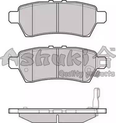 Ashuki 1083-0501 - Əyləc altlığı dəsti, əyləc diski www.furqanavto.az