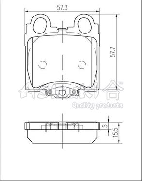 Ashuki 1083-7102 - Əyləc altlığı dəsti, əyləc diski www.furqanavto.az