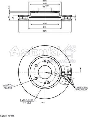 Ashuki C650-35 - Əyləc Diski furqanavto.az