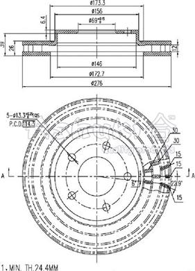 Ashuki C652-45 - Əyləc Diski furqanavto.az