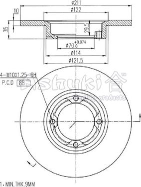 Ashuki D097-01 - Əyləc Diski furqanavto.az