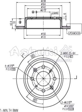 Ashuki H039-01 - Əyləc Diski furqanavto.az