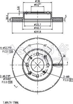 Ashuki H035-07 - Əyləc Diski furqanavto.az