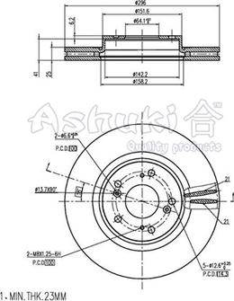 Ashuki H038-19 - Əyləc Diski furqanavto.az