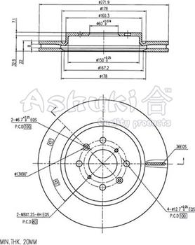 Ashuki K016-60 - Əyləc Diski furqanavto.az