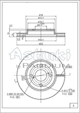 Ashuki K016-71 - Əyləc Diski furqanavto.az