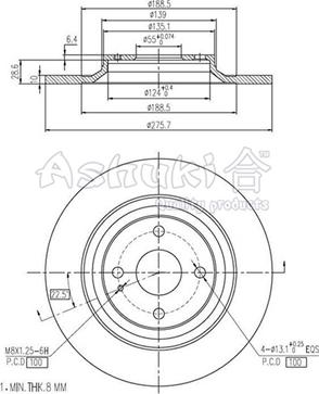 Ashuki M606-44 - Əyləc Diski furqanavto.az