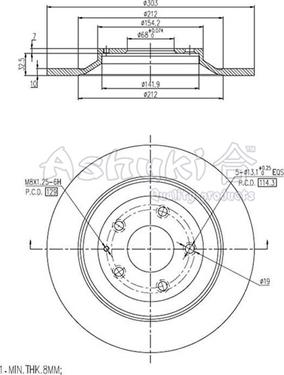 Ashuki M606-54 - Əyləc Diski furqanavto.az