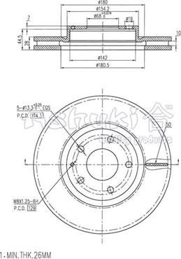 Ashuki M606-55 - Əyləc Diski furqanavto.az