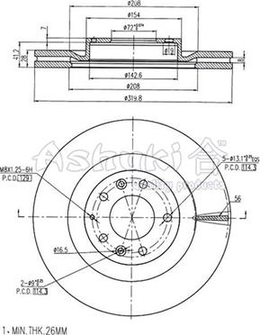 Ashuki M606-50 - Əyləc Diski furqanavto.az