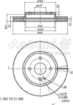 Ashuki M606-39 - Əyləc Diski furqanavto.az