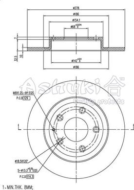 Ashuki M608-30 - Əyləc Diski furqanavto.az