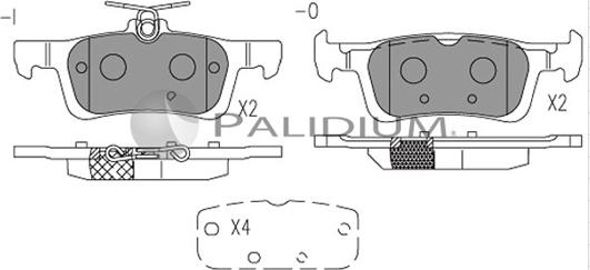 Ashuki P1-1531 - Əyləc altlığı dəsti, əyləc diski furqanavto.az