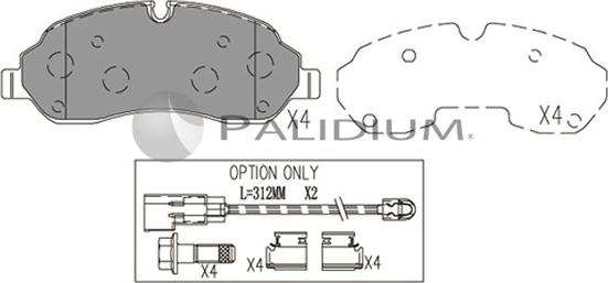 Ashuki P1-1576 - Əyləc altlığı dəsti, əyləc diski furqanavto.az