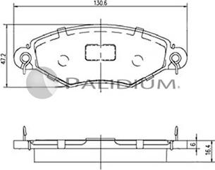 Ashuki P1-1099 - Əyləc altlığı dəsti, əyləc diski furqanavto.az