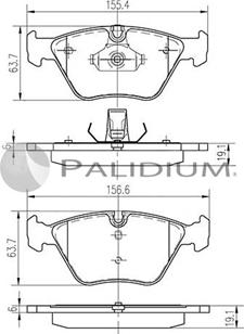 Ashuki P1-1095 - Əyləc altlığı dəsti, əyləc diski furqanavto.az