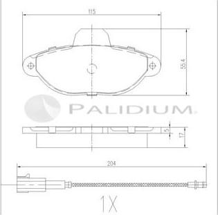 Ashuki P1-1098 - Əyləc altlığı dəsti, əyləc diski furqanavto.az