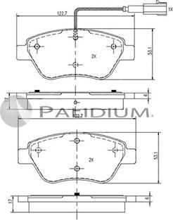 Ashuki P1-1044 - Əyləc altlığı dəsti, əyləc diski furqanavto.az