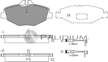 Ashuki P1-1067 - Əyləc altlığı dəsti, əyləc diski furqanavto.az