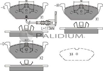 Ashuki P1-1001 - Əyləc altlığı dəsti, əyləc diski furqanavto.az