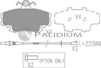 Ashuki P1-1003 - Əyləc altlığı dəsti, əyləc diski furqanavto.az