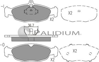 Ashuki P1-1015 - Əyləc altlığı dəsti, əyləc diski furqanavto.az