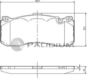 Ashuki P1-1089 - Əyləc altlığı dəsti, əyləc diski furqanavto.az