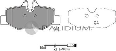 Ashuki P1-1085 - Əyləc altlığı dəsti, əyləc diski furqanavto.az