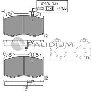 Ashuki P1-1083 - Əyləc altlığı dəsti, əyləc diski furqanavto.az