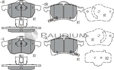 Ashuki P1-1020 - Əyləc altlığı dəsti, əyləc diski furqanavto.az