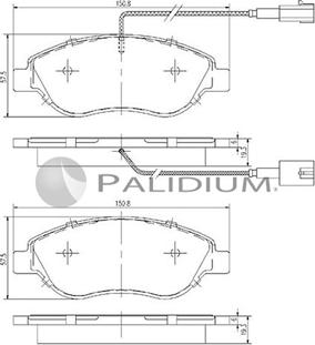 Ashuki P1-1163 - Əyləc altlığı dəsti, əyləc diski furqanavto.az