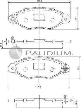 Ashuki P1-1108 - Əyləc altlığı dəsti, əyləc diski furqanavto.az