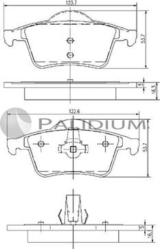 Ashuki P1-1110 - Əyləc altlığı dəsti, əyləc diski furqanavto.az