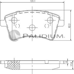 Ashuki P1-1184 - Əyləc altlığı dəsti, əyləc diski furqanavto.az