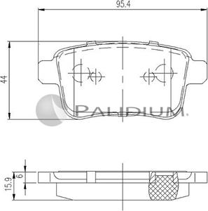 Ashuki P1-1183 - Əyləc altlığı dəsti, əyləc diski furqanavto.az