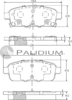 Ashuki P1-1129 - Əyləc altlığı dəsti, əyləc diski furqanavto.az