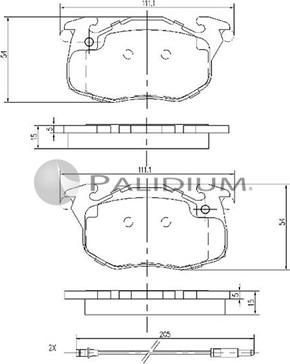 Ashuki P1-1173 - Əyləc altlığı dəsti, əyləc diski furqanavto.az