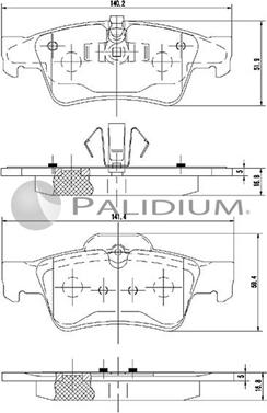 Ashuki P1-1242 - Əyləc altlığı dəsti, əyləc diski furqanavto.az