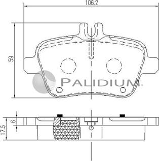 Ashuki P1-1259 - Əyləc altlığı dəsti, əyləc diski furqanavto.az